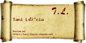 Tani Lúcia névjegykártya